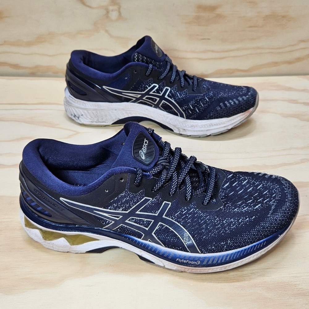 Asics Gel-Kayano 27 Mens Running Shoes Navy Blue White 1011A767 Stability Shoe